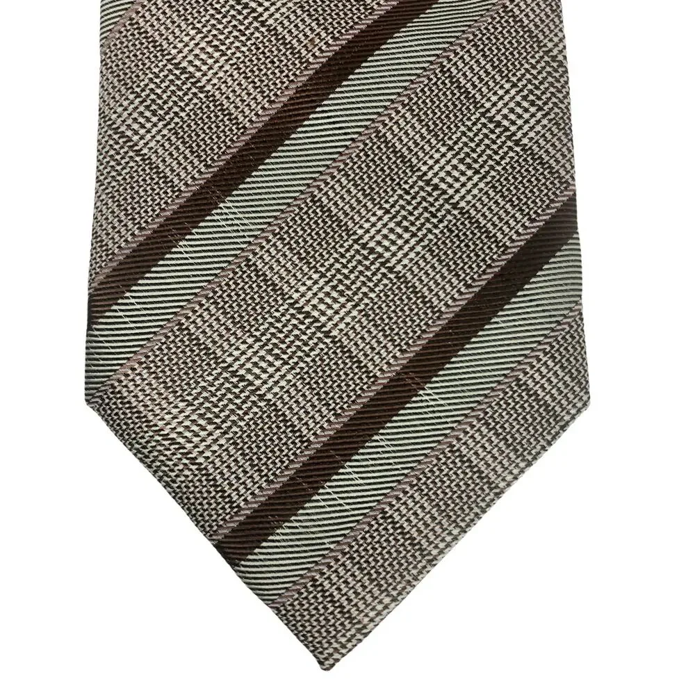 Brown Diagonal Stripe Tie
